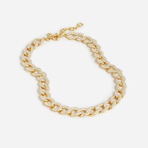 NWT J.Crew Crystal Curb Link Chain Necklace